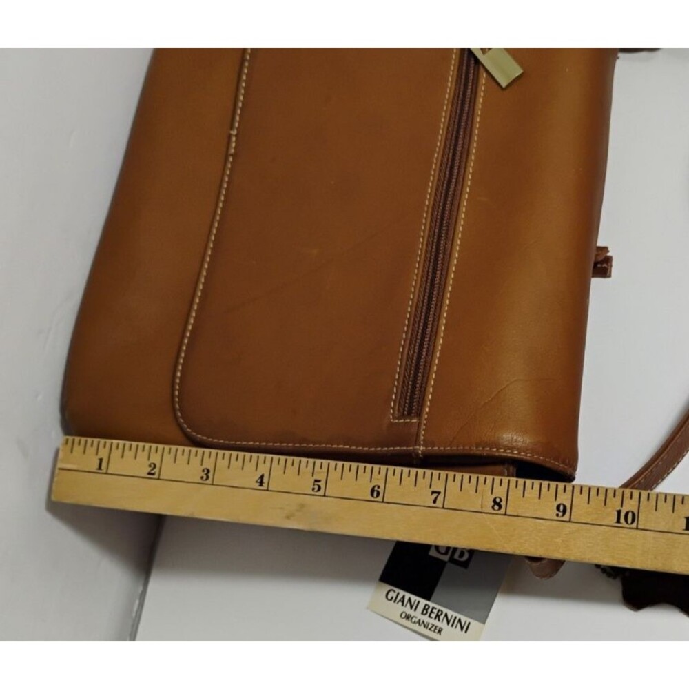 Vintage GIANI BERNINI Brown Leather Crossbody Purse 9x9 NWD - Picture 16 of 16